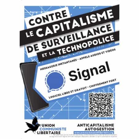 AUTOCOLLANTS ''CONTRE LE CAPITALISME DE SURVEILLANCE - SIGNAL''
